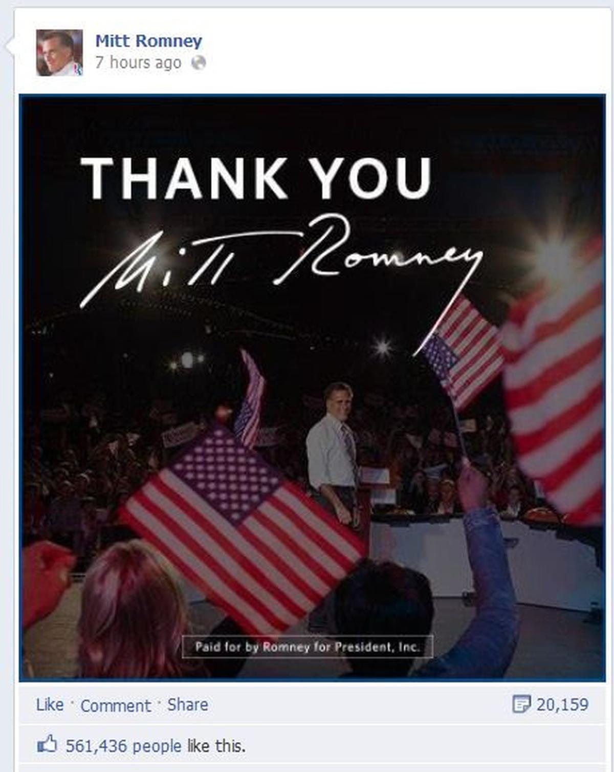 foto facebook romney
