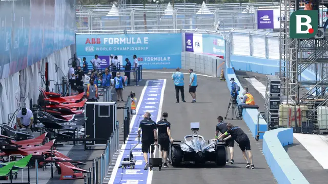 Suasana Sirkuit Formula E Jakarta Jelang Balapan