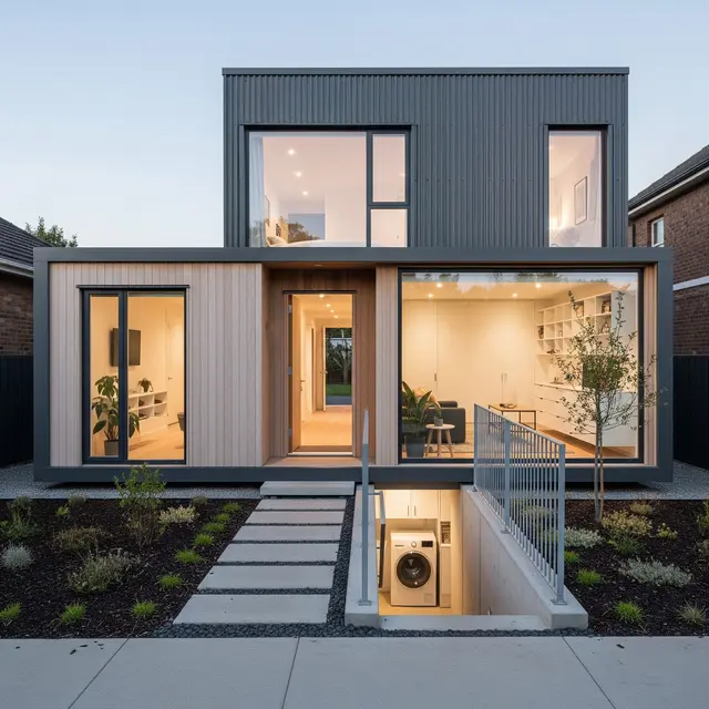 Desain Rumah Kecil dengan Basement
