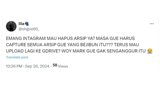 6 Cuitan Netizen Arsip Instagram Dihapus Ini Bikin Sedih, Kenangannya Hilang