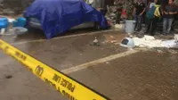 Kondisi PHD yang meledak di Jalan Hankam Bekasi (Andreas Gerry Tuwo/liputan6.com)