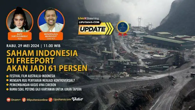 Presiden Joko Widodo atau Jokowi mengatakan kepemilikan saham pemerintah di PT Freeport Indonesia akan bertambah 10 persen pada beberapa bulan kedepan. Dengan begitu, total saham yang akan dimiliki pemerintah di PT Freeport yakni sebesar 61 persen.