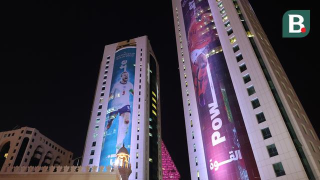 Foto: Melihat Gemerlap Bintang Piala Dunia yang Menghiasi Gedung Pencakar Langit di Qatar