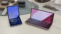 Galaxy Z Fold 6 dan Galaxy Z Flip 6 yang baru diluncurkan di Samsung Unpacked 2024 di Paris, Prancis. (Liputan6.com/Agustin Setyo Wardani)