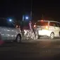 Suasana kemacetan di kawasan By Pass, Kota Padang, Sumatera Barat, usai gempa di Mentawai, Rabu (2/3/2016) malam. (Yurnaldi)