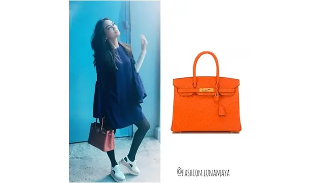Koleksi tas Hermes milik Luna Maya ini harganya ditaksir Rp 467 juta.