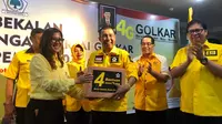 Ketua Umum Partai Golkar Airlangga Hartarto memberikan pembekalan strategi pemenangan Pileg dan Pilpres 2019 kepada ratusan caleg DPD Golkar Yogyakarta. (Istimewa)