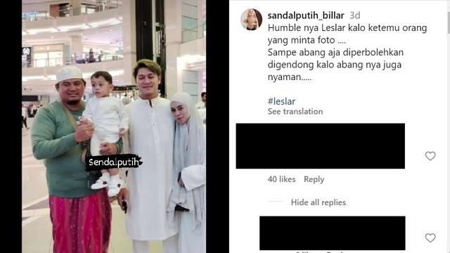 Anak Rizky Billar dan Lesti Digendong Orang Lain