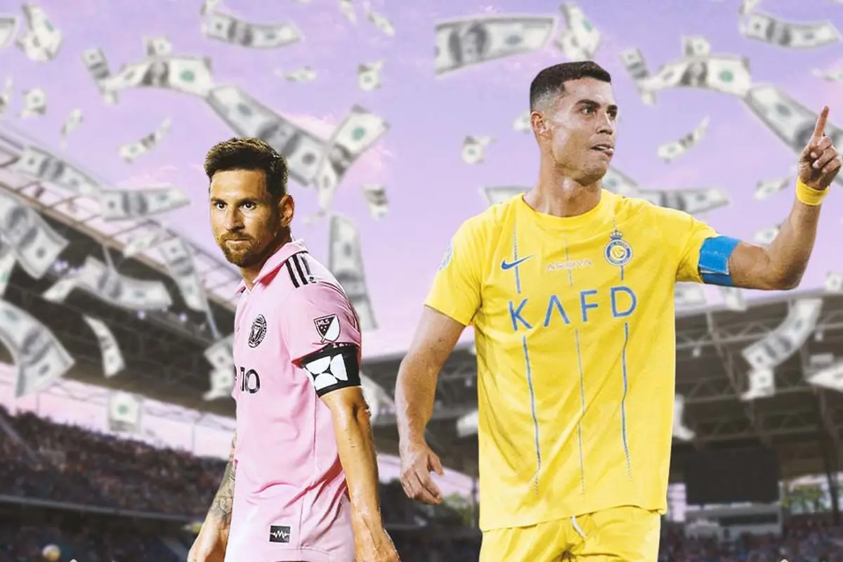 Ilustrasi - Cristiano Ronaldo dan Lionel Messi Bergelimang Uang
