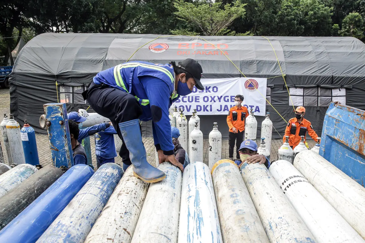 FOTO: Melihat Posko Rescue Oxygen DKI Jakarta