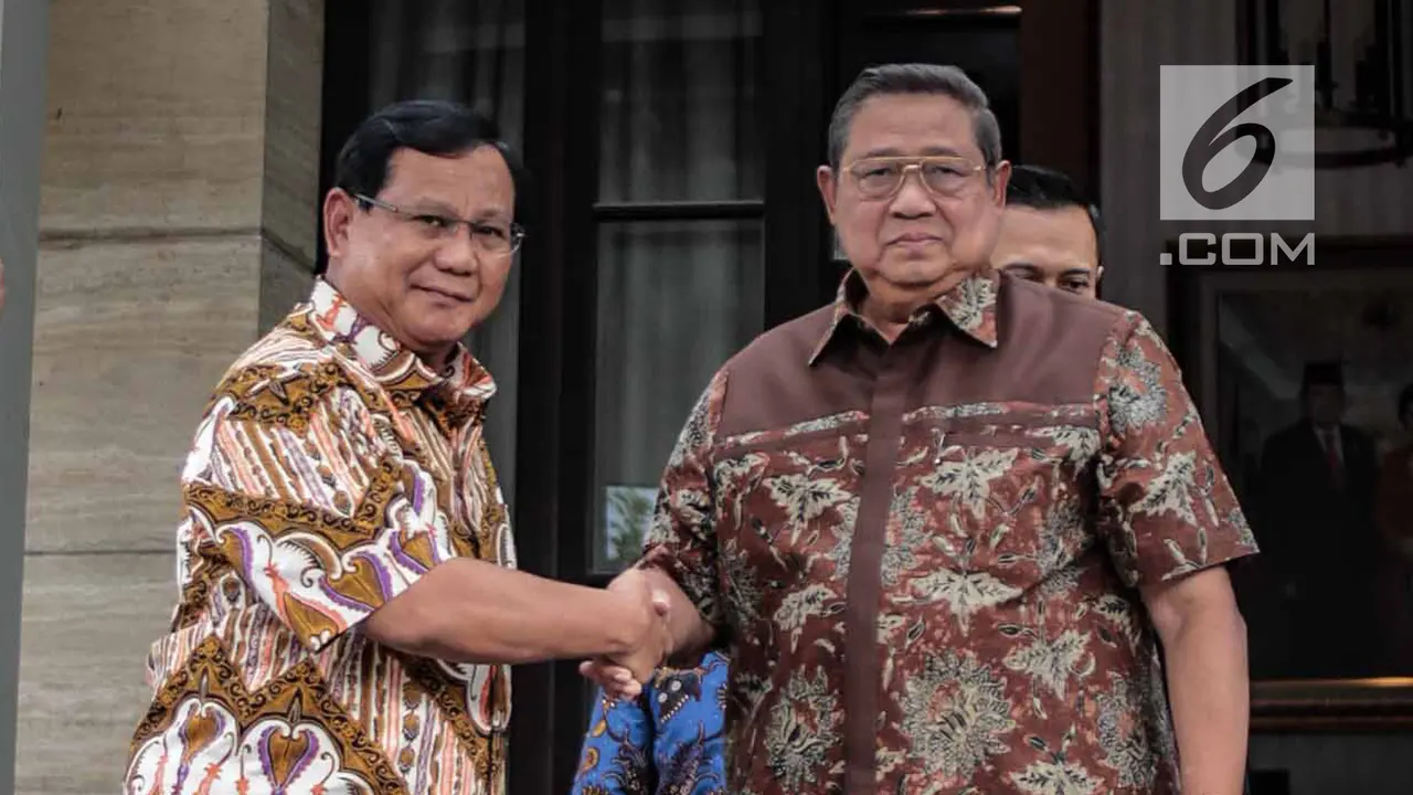 Prabowo Temui SBY Bahas Strategi Kampanye Pilpres 2019