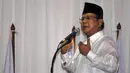 Ketum Partai Gerindra Prabowo Subianto memberikan pidato dalam  acara pelantikan pengurus pusat Partai Gerindra di kantor DPP Partai Gerindra, Jakarta, Rabu (8/4/2015). (Liputan6.com/Yoppy Renato)