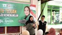 Asandra Salsabila saat sosialisasi di Malang. (Istimewa)