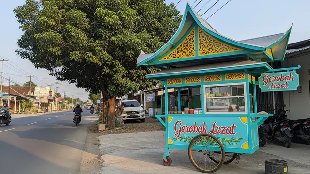 Gerobak dengan Atap Unik