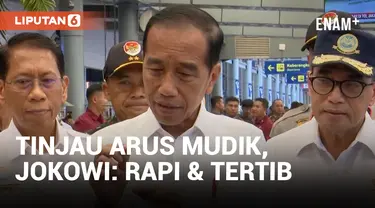 Presiden Jokowi Tinjau Arus Mudik Lebaran 2024 di Stasiun Pasar Senen