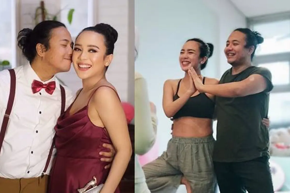 7 Potret Dea Ananda Bersama Suami Kompak Jalani Couple Prenatal Yoga