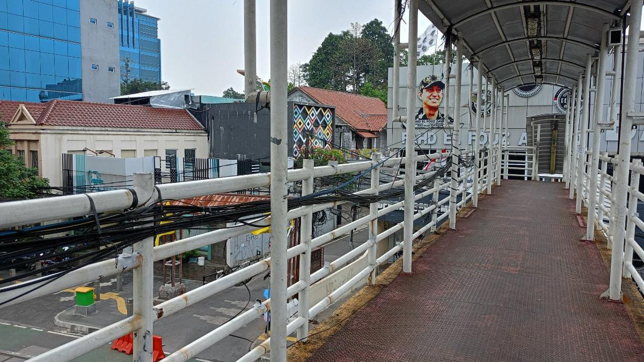 Lokasi pertama, JPO Jalan KH Mas Mansyur, Tanah Abang.<br>