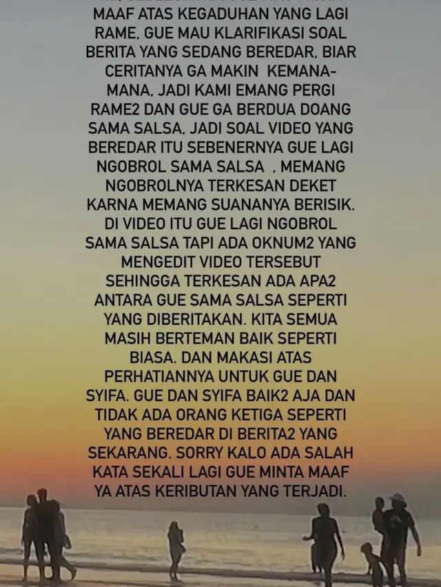 Klarifikasi Rizky Nazar