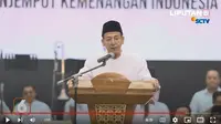 Habib Luthfi bin Yahya saat acara deklarasi Prabowo Subianto dan Gibran Rakabuming Raka sebagai bakal capres-cawapres Pemilu 2024 di Indonesia Arena, Senayan, Jakarta (25/10/2023). (YouTube Liputan6)