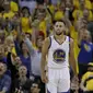 Stephen Curry saat melawan Cleveland Cavaliers  pada laga Final NBA, Kamis (1/6/2017) (AP Photo/Marcio Jose Sanchez)