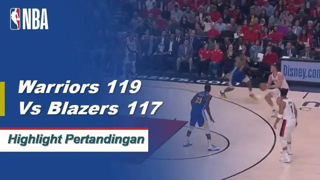 Cuplikan Pertandingan NBA : Warriors 119 vs Blazers 117