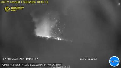 Anak Krakatau Erupsi 18 Kali dari Dini Hari hingga Malam