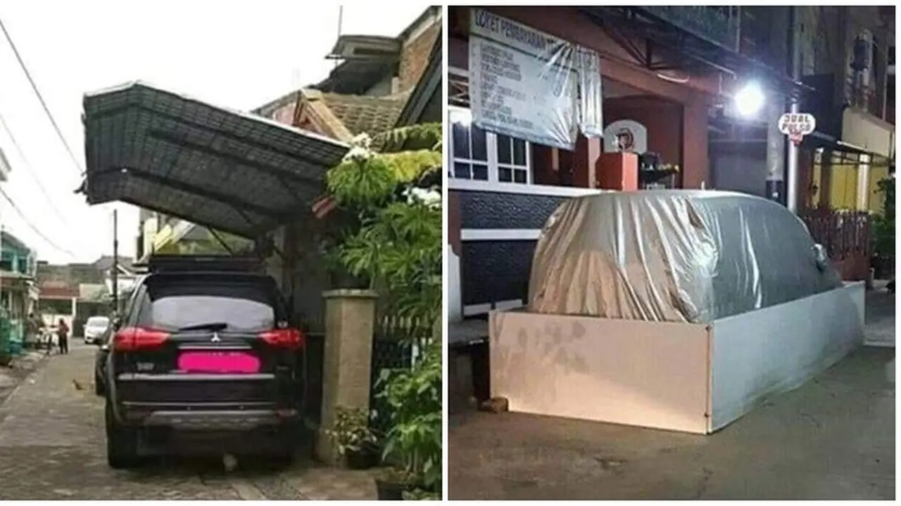 7 Penampakan Garasi Mobil Darurat ala Netizen Ini Bikin Geleng Kepala
