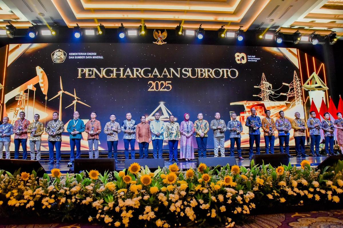 Menteri ESDM Bahlil Lahadalia saat acara Malam Penganugerahan Penghargaan Subroto 2025