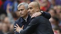 Jose Mourinho memenangi 3 partai dari 17 laga melawan Pep Guardiola. 3 kemenangan Mou diraih saat menangani Real Madrid. (www.squawka.com)