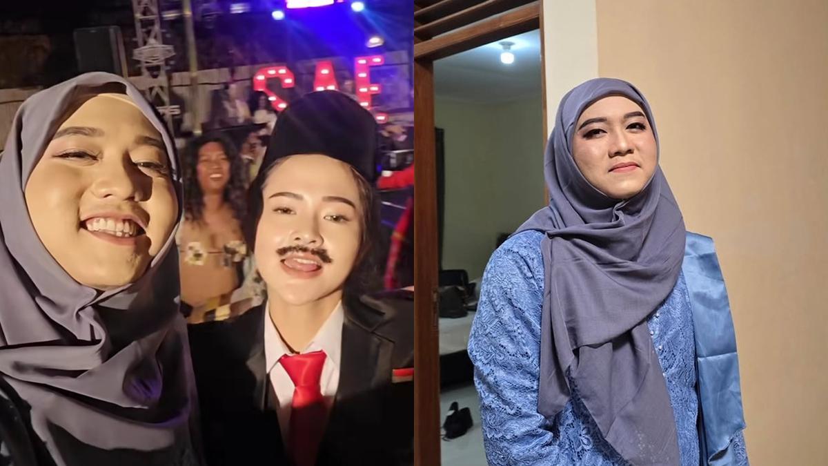 7 Potret Penampilan Kocak Denny Caknan dan Bella Bonita, Tukar Peran
