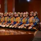 Tim misi budaya Al-Izhar Pondok Labu pentaskan empat tarian tradisional Indonesia di Llagollen International Musical Eisteddfod di Inggris. (Kementerian Pariwisata/pool/Liputan6.com)