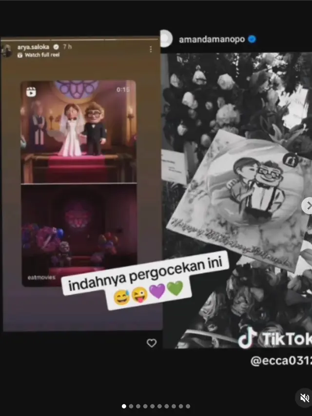 Unggahan Arya Saloka dan Amanda Manopo