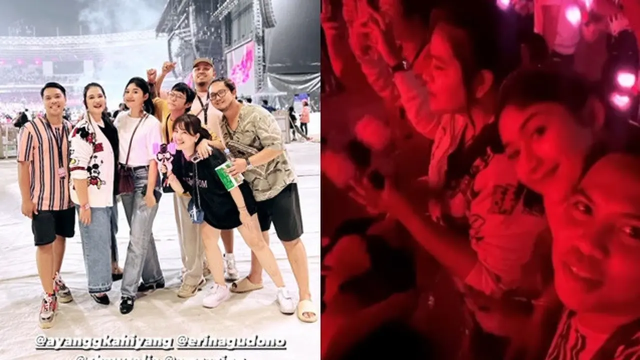 6 Potret Erina Gudono dan Kahiyang Ayu Kompak Nonton Blackpink, Penampilannya Disorot