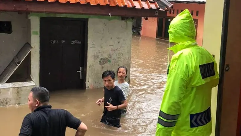 Banjir merendam kawasan Petogogan, Jakarta Selatan