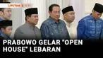 Presiden Prabowo Subianto menggelar open house lebaran di kompleks Istana Kepresidenan pada Senin pagi. Selain dihadiri pejabat negara dan tokoh nasional, open house di Istana turut dihadiri masyarakat dari berbagai kalangan.
