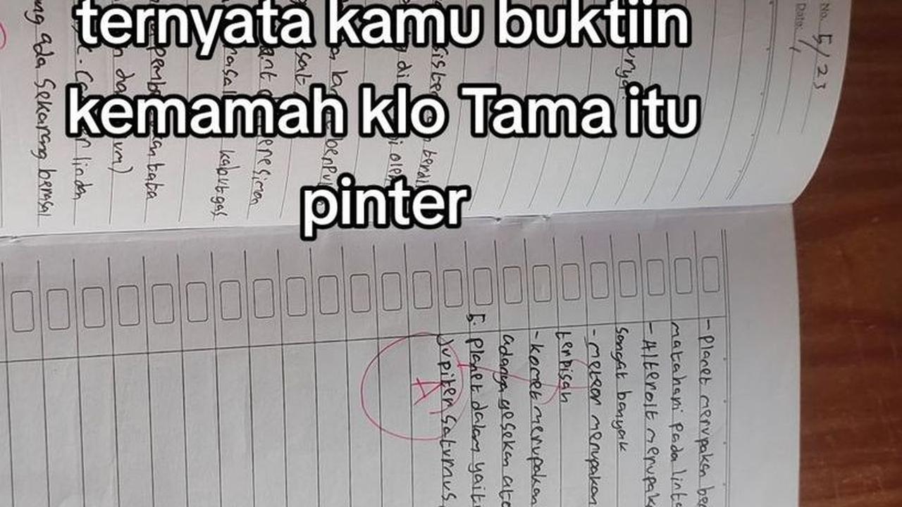 Tama Terbukti Pintar di Sekolahnya