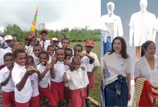 One Fine Sky donasi seragam sekolah untuk wujudkan mimpi anak Indonesia (One Fine Sky)
