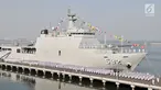 Prajurit  TNI AL saat peringatan HUT ke-73 di Kompleks Dermaga Pondok Dayung Koarmada I, Jakarta, Senin (10/9). Acara bertema "Bersama Rakyat TNI Angkatan Laut Siap Membangun Bangsa Guna Mewujudkan Kesejahteraan Melalui Laut". (Merdeka.com/Iqbal Nugroho)