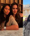 Anggun C Sasmi dan Raisa pancarkan aura diva yang fashionable saat hangout bareng di Paris. Keduanya tampil kontras na [@anggun_cipta]
