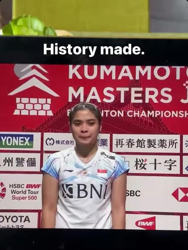 Unggahan Mikha Angelo atas kemenangan Gregoria Mariska Tunjung