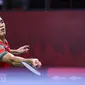 Tunggal putra Indonesia Jonatan Christie saat berlaga dalam turnamen Yonex Thailand Open 2021 di Impact Arena, Bangkok. (foto: BWF-limited acces)