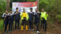 Sekolah Staf dan Pimpinan (Sespim) Polri menggelar kegiatan bakti sosial dengan membangun bendungan untuk air minum di wilayah Cikadang dan Lembang, Jawa Barat. (Istimewa)