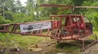 Helikopter buatan Usman Jalil (65), yang hanya mengenyam pendidikan Sekolah Rakyat sampai kelas dua. (Liputan6.com/ Istimewa)