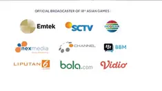 Asian Games 2018 akan ditayangkan Emtek (SCTV, Indosiar, Nexmedia, dan O Channel) dan juga di Liputan6.com, Bola.com, dan Vidio.com