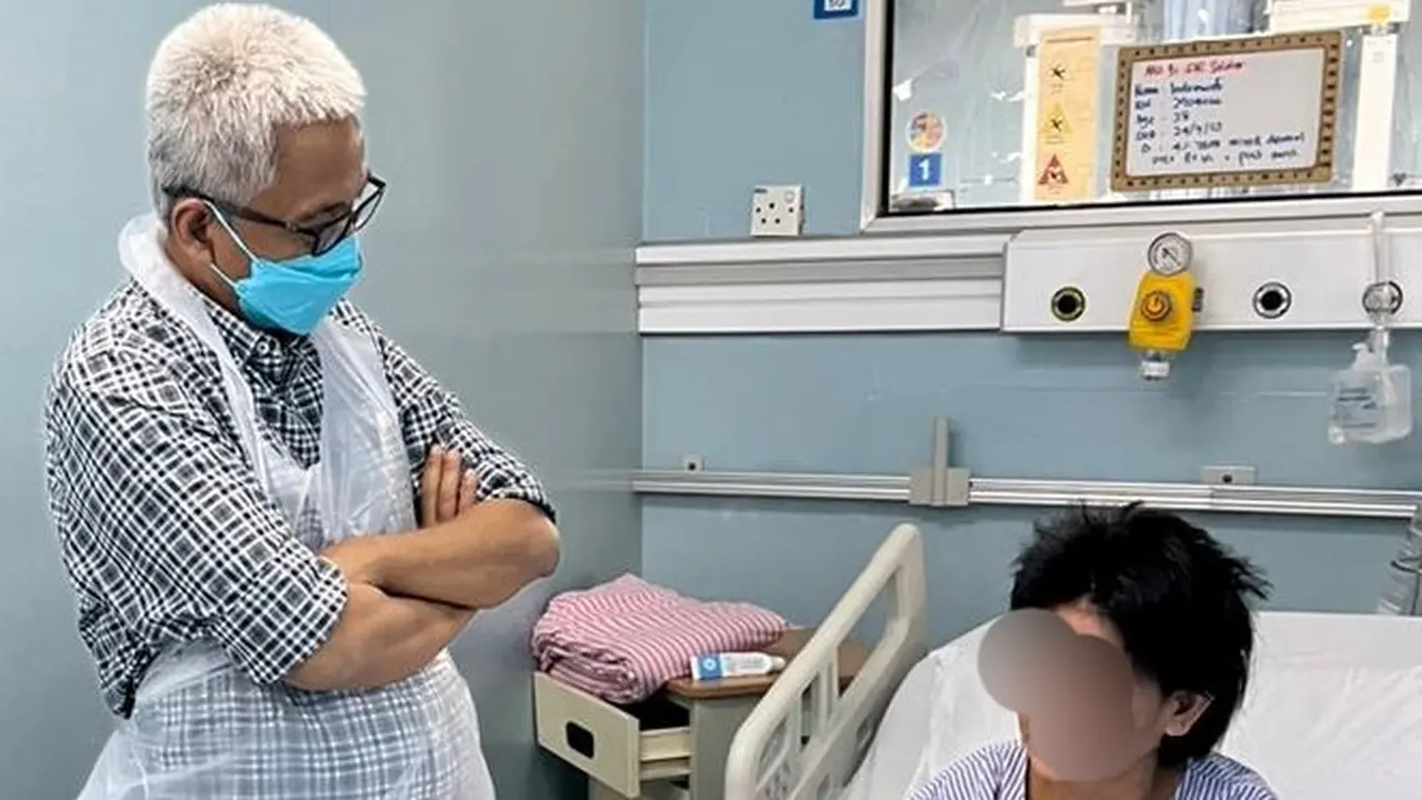 Duta Besar Republik Indonesia untuk Malaysia Hermono menjenguk Pekerja Rumah Tangga (PRT) Indonesia yang mengalami kekerasan (Istimewa)