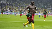 Penyerang Timnas Kamerun di Piala Dunia 2022, Vincent Aboubakar. (AP/Andre Penner).