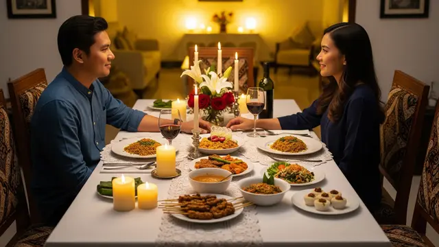 Dinner Romantis di Rumah