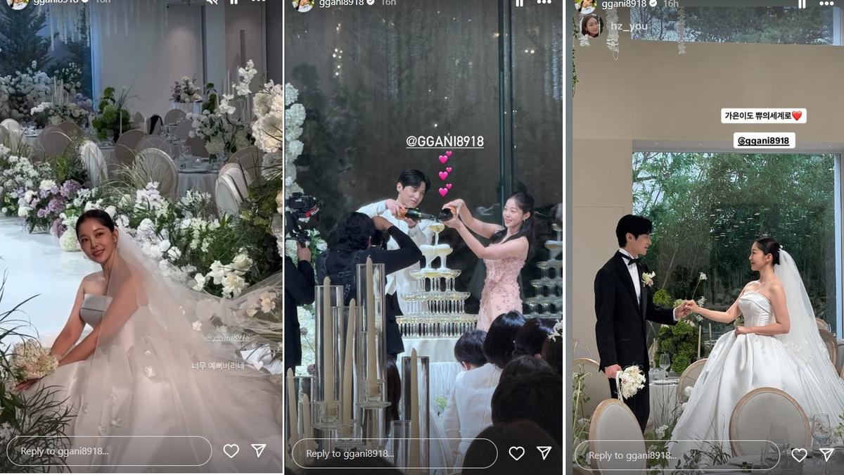 Potret Pernikahan Kim Ga Eun dan Yoon Sun Woo yang Bikin Gemas, Termasuk Kemunculan Anjing Kesayangan