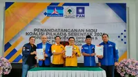 Partai Golkar, PAN dan Demokrat sepakat mengusung Jaro Ade pada Pilkada Bogor 2024. (Istimewa)