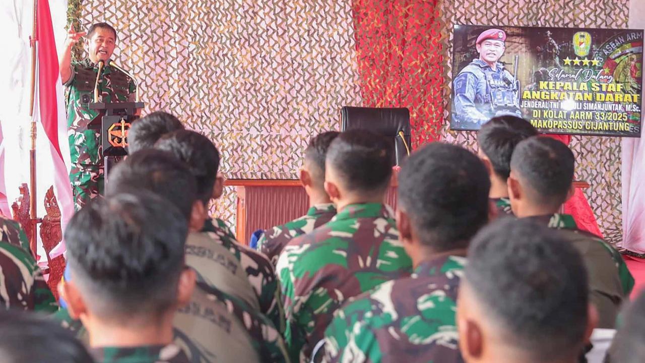 FOTO: Tegas! Kasad Maruli Simanjuntak Ingatkan Mental dan Disiplin Kunci Kemenangan di AARM 2025